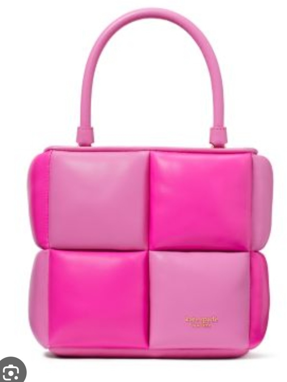 kate spade pink quilted top-handle bag